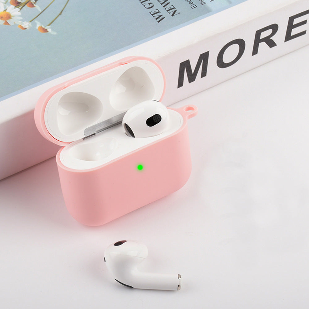 Plně ochranný silikonový kryt na sluchátka odolný proti poškrábání s karabinou pro Apple AirPods 3 Plně ochranný silikonový kryt na sluchátka odolný proti poškrábání s karabinou pro Apple AirPods 3